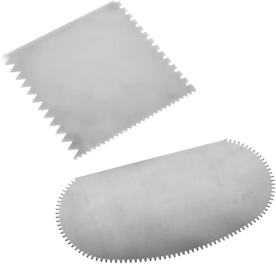 2 Pcs Stainless Steel Serrated Scrapers Craft Tools for Pottery Clay Ceramics Sculpture (2 Shapes)
