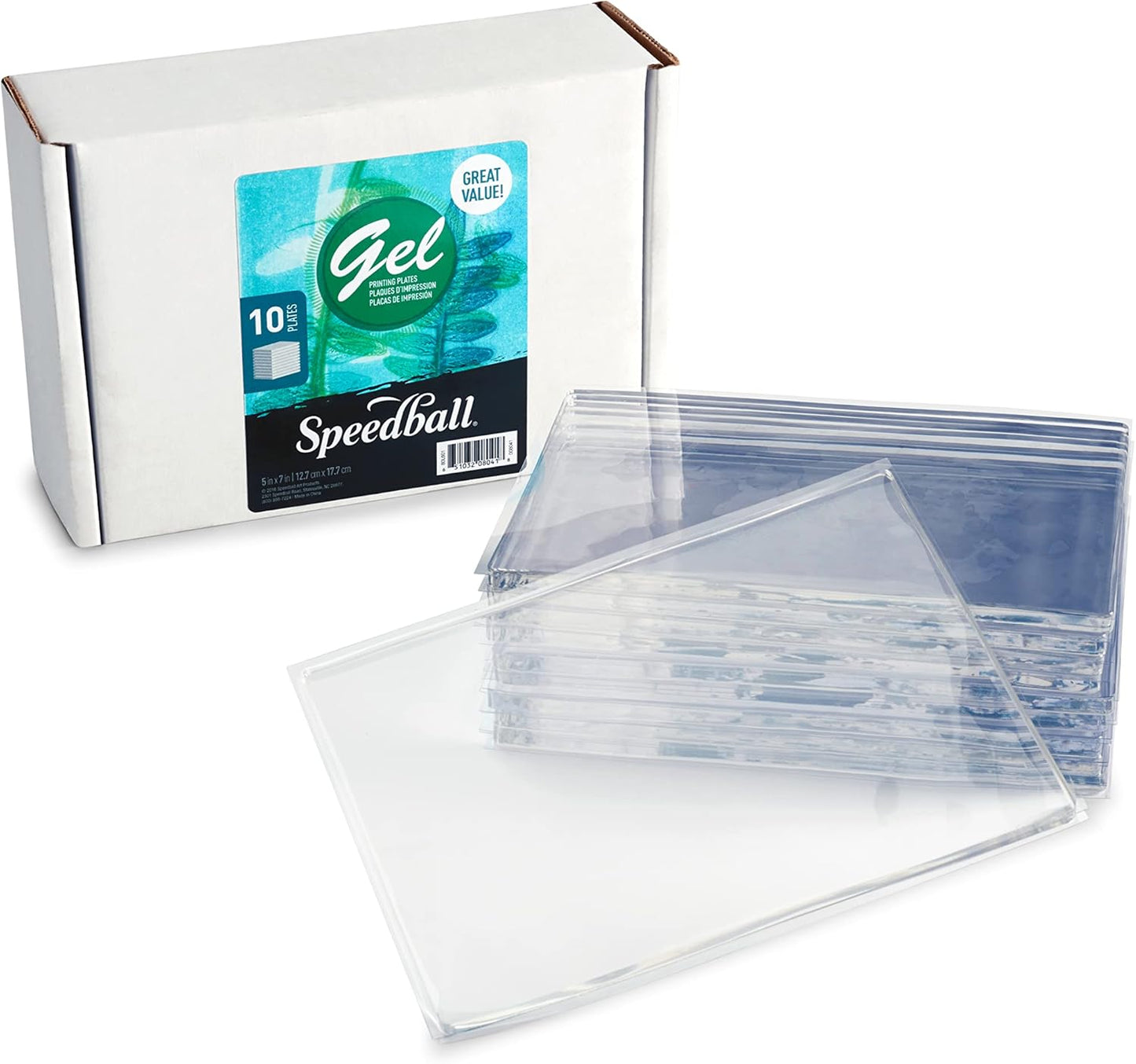 Gel Printing Plates 10-Pack, for Block Monoprinting (Sizes: 5"x5", 5"x7", 12"x12")