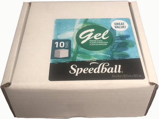 Gel Printing Plates 10-Pack, for Block Monoprinting (Sizes: 5"x5", 5"x7", 12"x12")