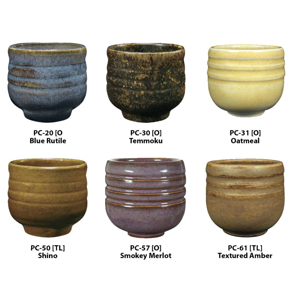 AMACO Potters Choice Glazes, Set A, 1 Pint, Assorted Colors, Set of 6