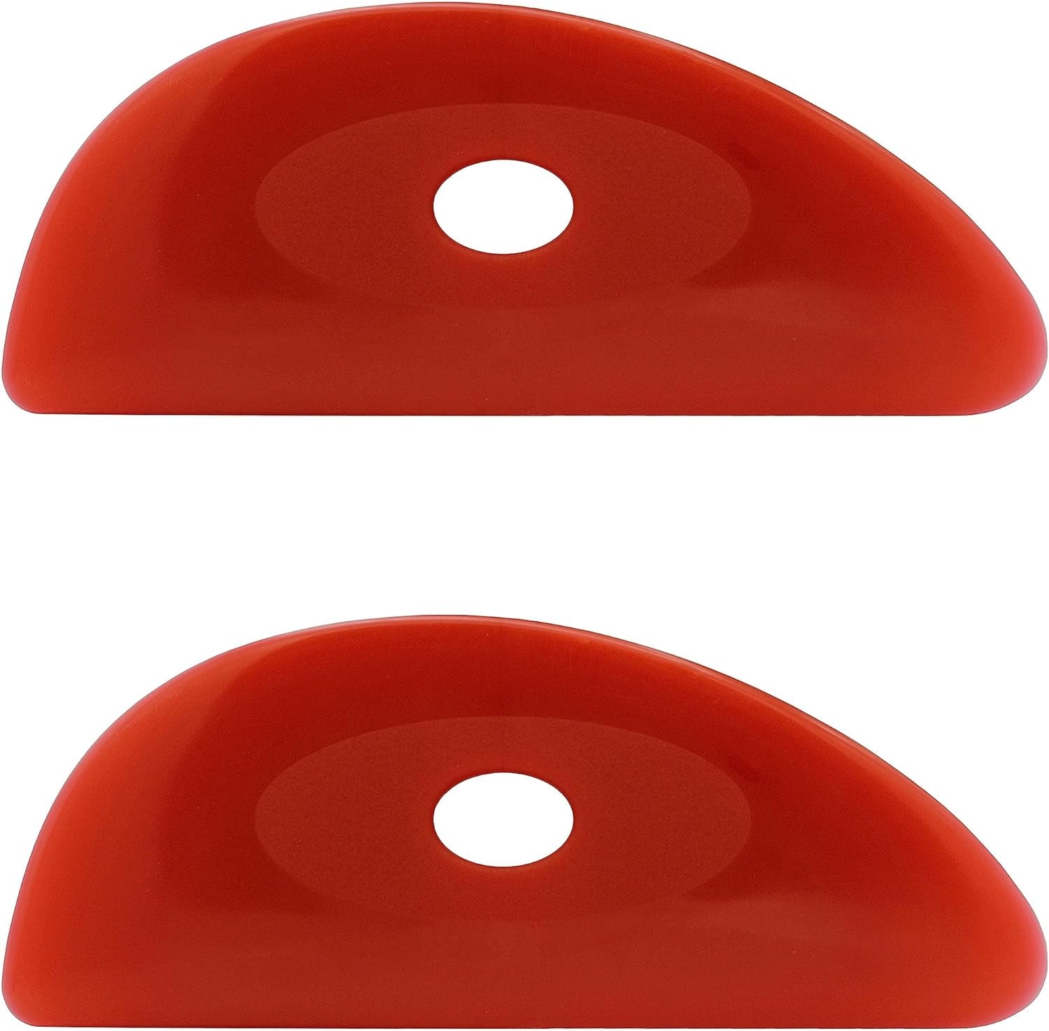 Red Soft Silicone Pottery Ribs - Pack of 2