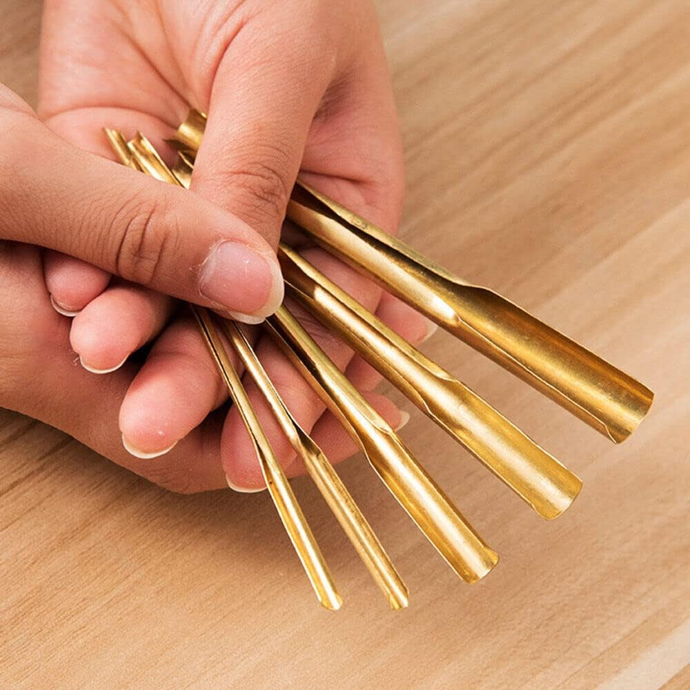 5Pcs Brass Clay Hole Cutter Set - Pottery Ceramic Punch Tools