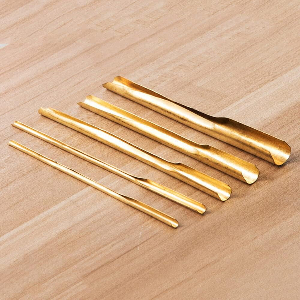 5Pcs Brass Clay Hole Cutter Set - Pottery Ceramic Punch Tools