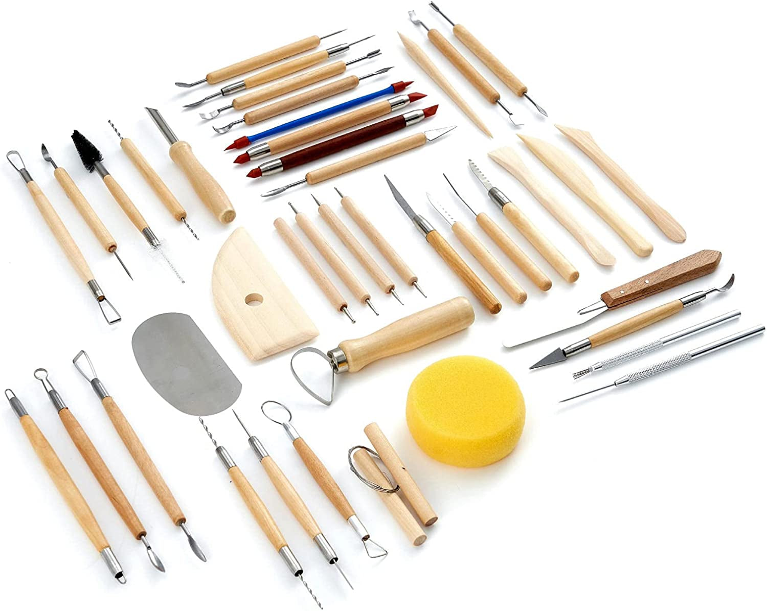  Pottery Clay Sculpting Modeling Smoothing Tools, 43Pcs